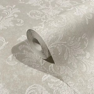 Versace|Wallpaper Versace floral ornamental cream, gold and black|Damask