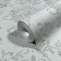 Marburg|Baroque style damask wallpaper in grey|Damask