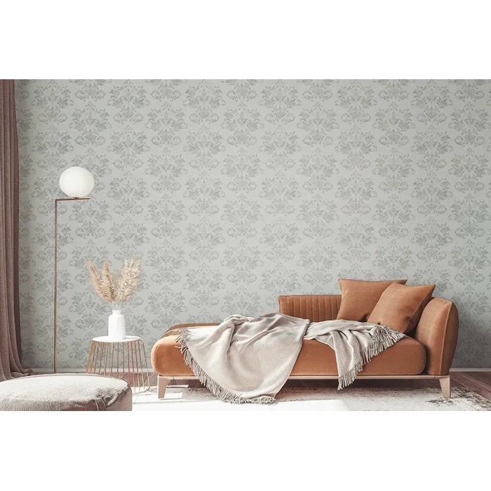 Marburg|Papier peint damas baroque gris|Damas