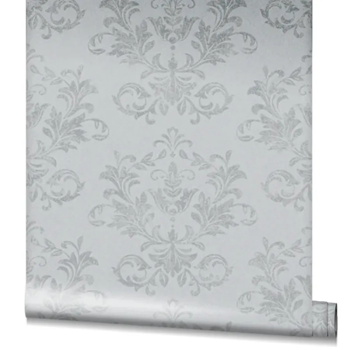 Marburg|Baroque style damask wallpaper in grey|Damask