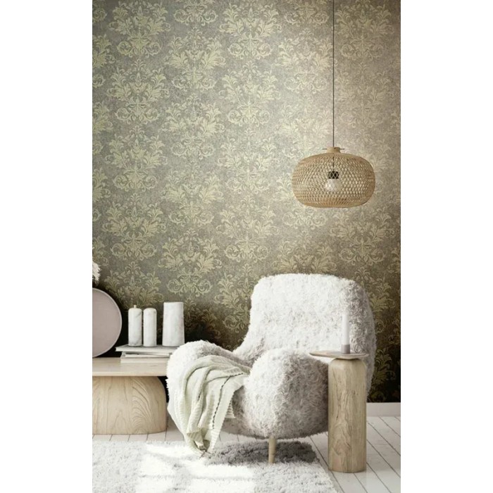 Marburg|Ornamental damask wallpaper in grey|Damask