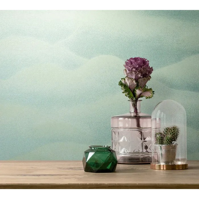 Marburg|Papel pintado oriental colinas asiáticas verde|Moderno