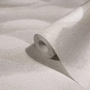 Marburg|Oriental wallpaper with Asian hills in grey|Contemporary