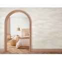 Marburg|Oriental wallpaper with Japanese hills in beige|Abstract