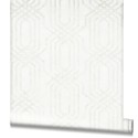 Marburg|Papier peint motif treillis blanc|Contemporain