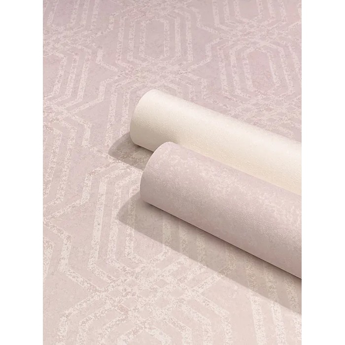 Marburg|Papel pintado geométrico rosa patrón enrejado|Papel Pintado