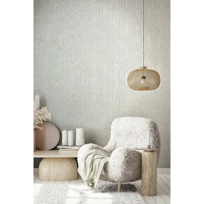 Marburg|Beige lattice wallpaper|Contemporary