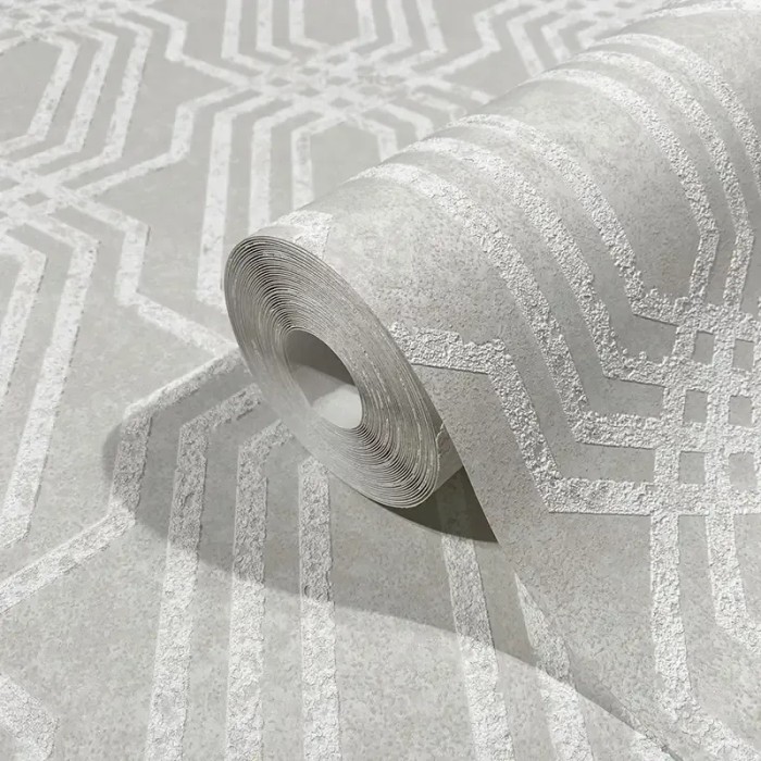 Marburg|Papel pintado contemporáneo enrejado beige|Contemporáneo