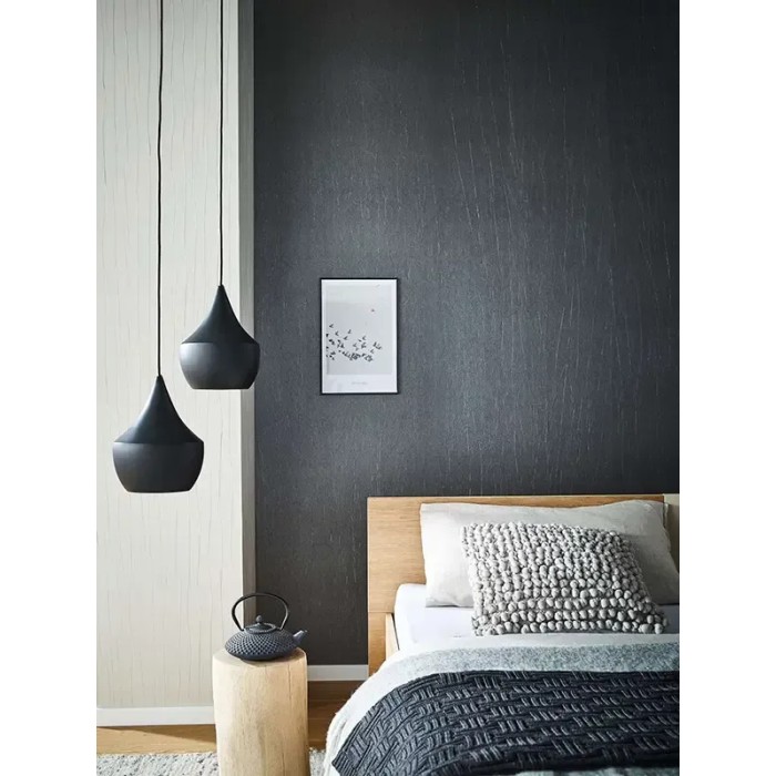 Marburg|Faltige moderne Tapete in Anthrazitgrau, Silber|Tapeten