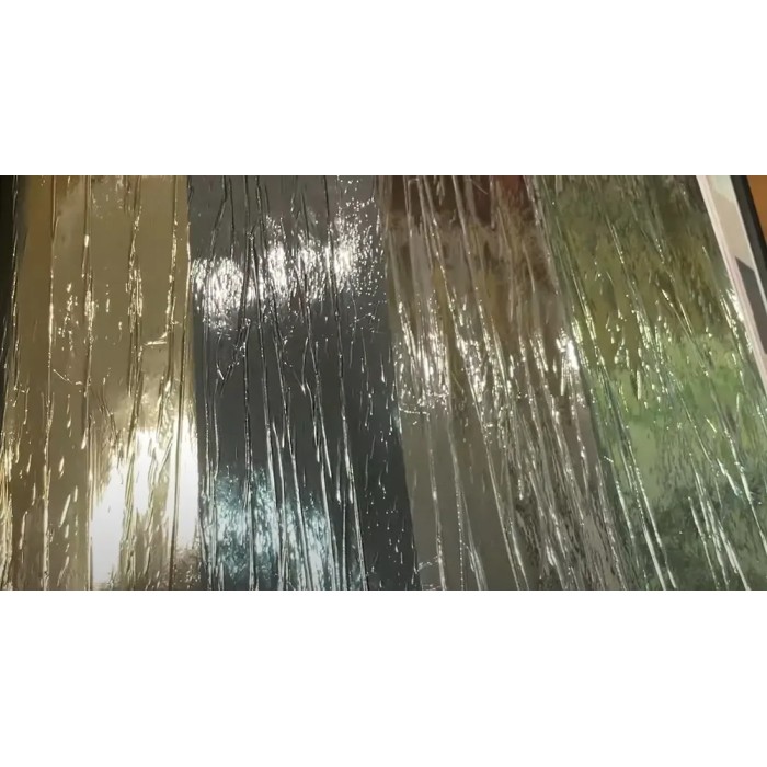 Papel pintado moderno liso arrugado plateado - Marburg Crush Motion 63429