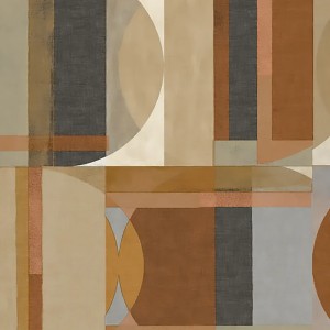 Grandeco|Moderne braun-grüne geometrische Motive Tapete|Geometrisch