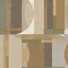 Grandeco|Papel pintado moderno motivos geométricos marrón y verde|Geométrico