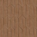 Grandeco|Papier peint géométrique losanges 3D marron|Papier Peint