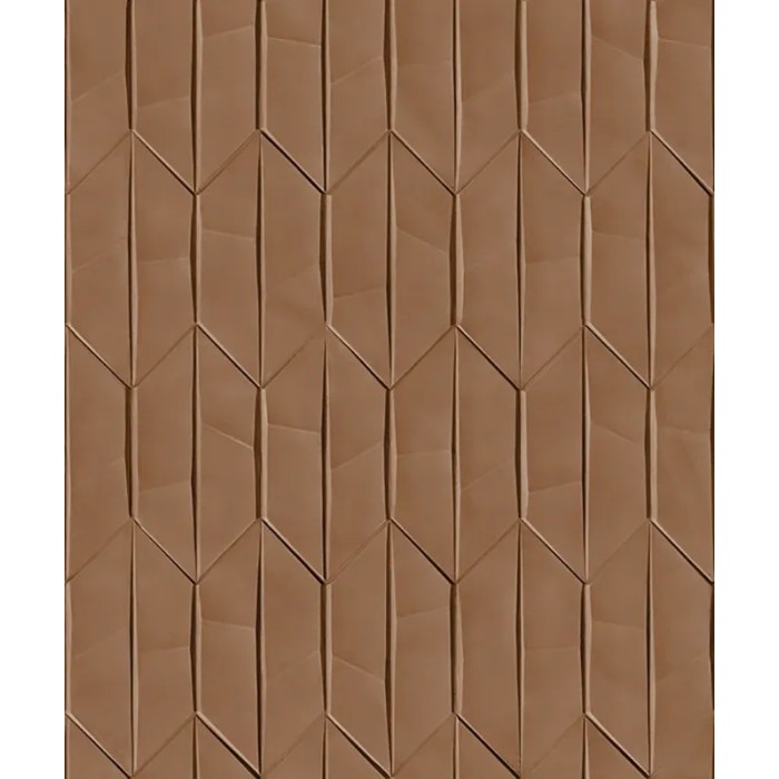 Grandeco|3D geometric diamonds brown wallpaper|Wallpaper
