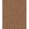Grandeco|Papier peint géométrique losanges 3D marron|Papier Peint