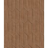Grandeco|Papel pintado geométrico rombos 3D marrón|Papel Pintado