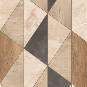 Grandeco|3D wooden strips brown wallpaper|Wood Imitation