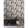 Grandeco|Papier peint géométrique bois marbre gris|Imitation Bois