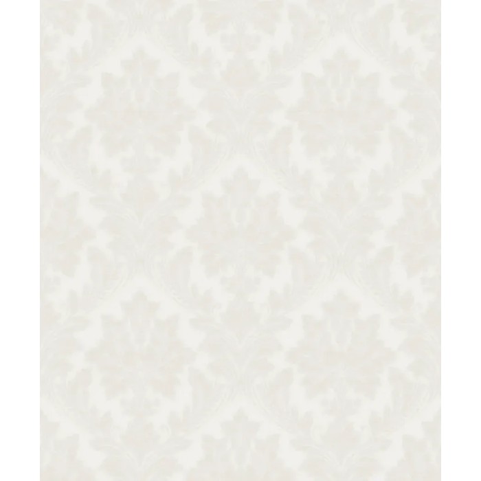 Grandeco|Ornamental damask medallions white wallpaper|Damask