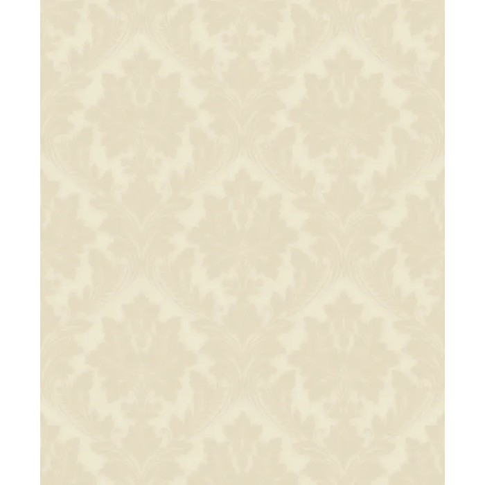 Grandeco|Ornamentaler Damast goldene Medaillons Tapete|Damast