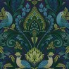 Grandeco|Papier peint floral romantique ornemental bleu|Papier Peint