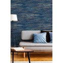 Grandeco|Moderne bemalte Beton blaue Tapete|Betonimitat