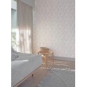 Grandeco|Tropical palm leaves white wallpaper|Modern
