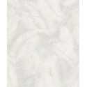 Grandeco|Tropical palm leaves white wallpaper|Modern