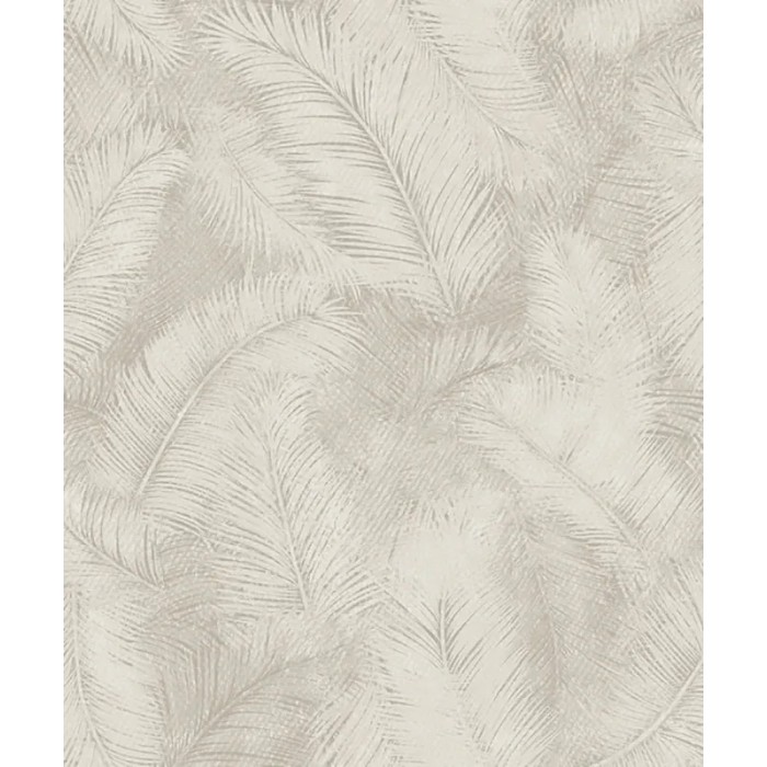 Grandeco|Tropische Palmenblätter beige Tapete|Modern