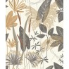 Grandeco|Papier peint floral feuilles sauvages beige et gris|Papier Peint