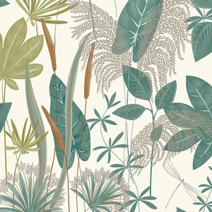 Eijffinger|Papier peint floral bohème moderne blanc cassé|Floral