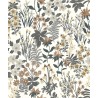 Grandeco|Wiesenblumen grau-braun Tapete|Tapeten