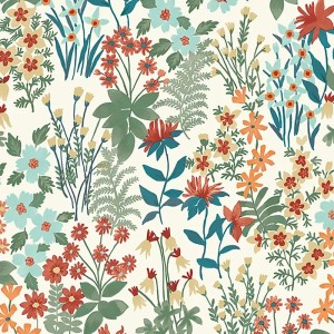 Grandeco|Wiesenblumen blau Tapete|Tapeten