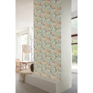 Casadeco|Papier peint moderne avec palmiers bleus et beige|Floral 2