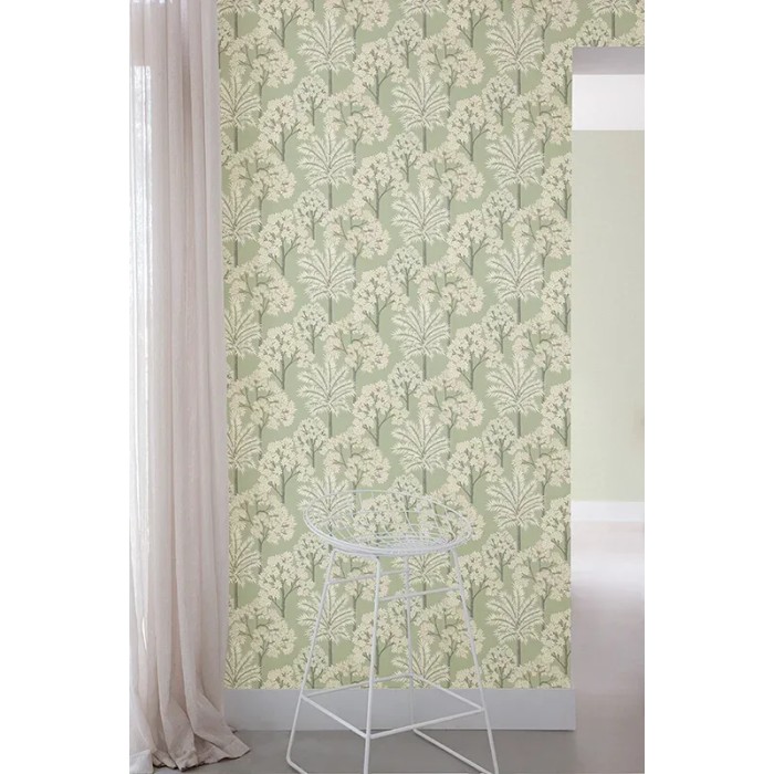 Grandeco|Papier peint intemporel forêt de palmiers vert|Papier Peint