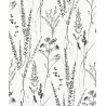 Papel pintado estilo escandinavo flores silvestres blanco - Grandeco Attitude A64201