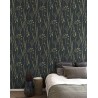 Grandeco|Papier peint style scandinave fleurs sauvages noir|Papier Peint