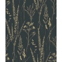 Grandeco|Papier peint style scandinave fleurs sauvages noir|Papier Peint