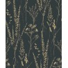 Grandeco|Papier peint style scandinave fleurs sauvages noir|Papier Peint
