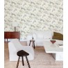 Grandeco|Papier peint urban jungle plantes exotiques blanc et gris|Tropical