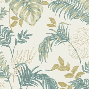 Marburg|Papier Peint floral avec des callas ou des lys d'eau verts|Tropical