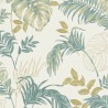 Grandeco|Urban Jungle exotische Pflanzen weiß-grün Tapete|Tropische
