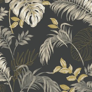 Rasch|Papier peint urban jungle feuilles de bananier marron|Tropical