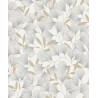 Grandeco|Japanese floral ginkgo leaves white wallpaper|Oriental