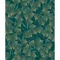 Grandeco|Papier peint floral japonais feuilles de ginkgo vert|Oriental