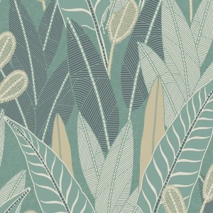 Grandeco|Papier peint floral ethnique plantes africaines gris|Ethnique