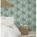 Grandeco|Ethnic floral African plants green wallpaper|Ethnic
