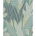 Grandeco|Ethnic floral African plants green wallpaper|Ethnic