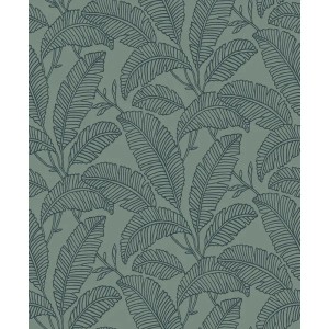 Grandeco|Timeless minimalist leaf print white wallpaper|Minimalist 2