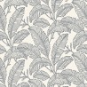 Grandeco|Timeless minimalist leaf print white wallpaper|Minimalist
